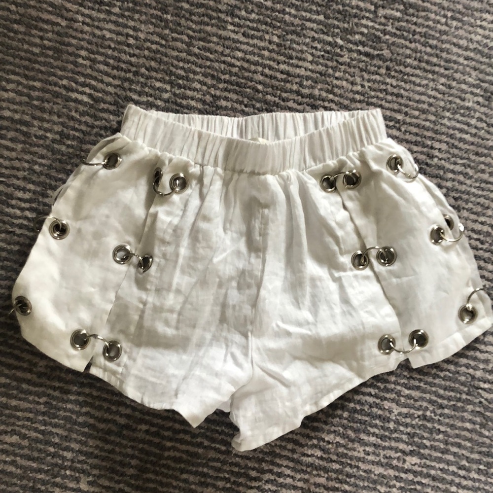 LF white trendy shorts